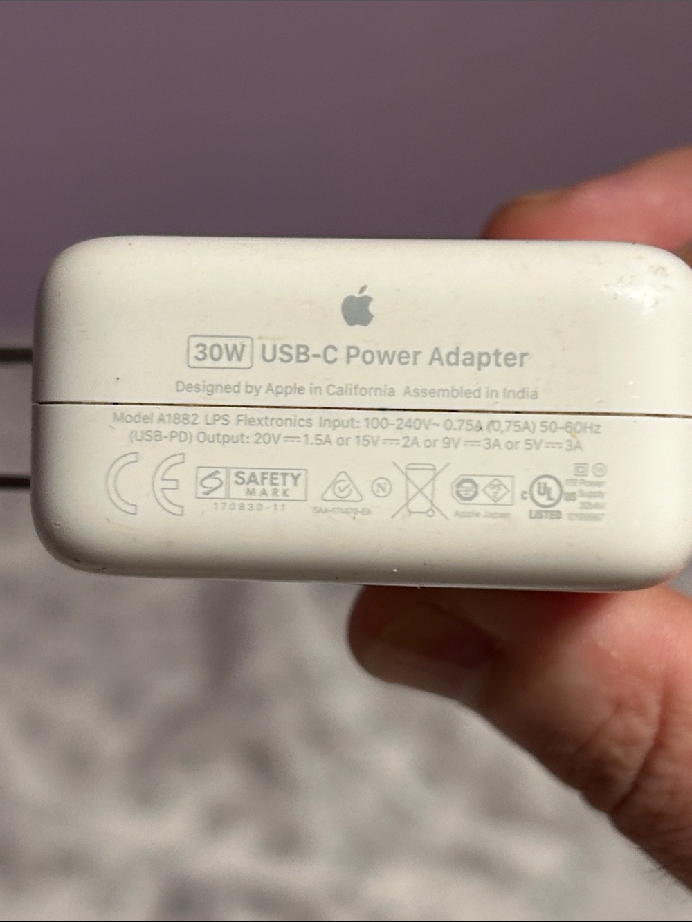 Apple 30W USB-C Power Adapter in White